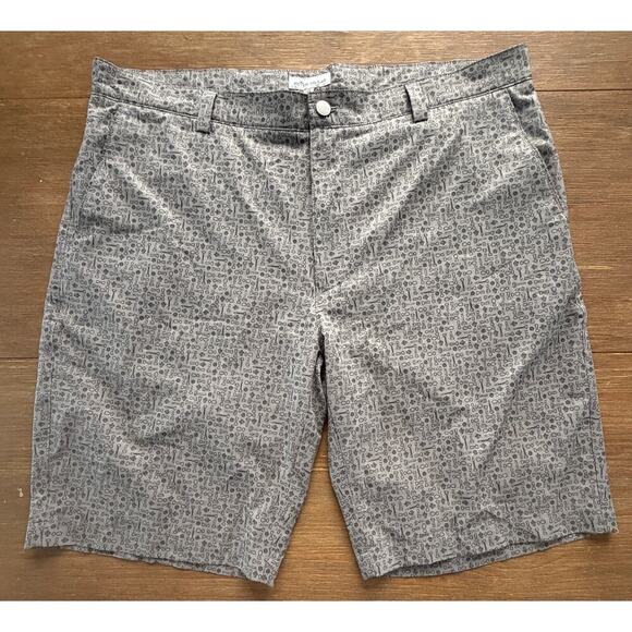 Peter Millar Other - Peter Millar Golf Shorts Gray Novelty Print Men’s Size 38 Performance Stretch